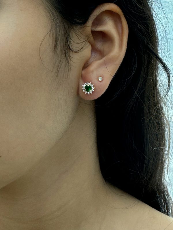 Arete girasol verde