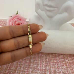Pulsera Placa Bebé 12cms mas Extensor de 3cms