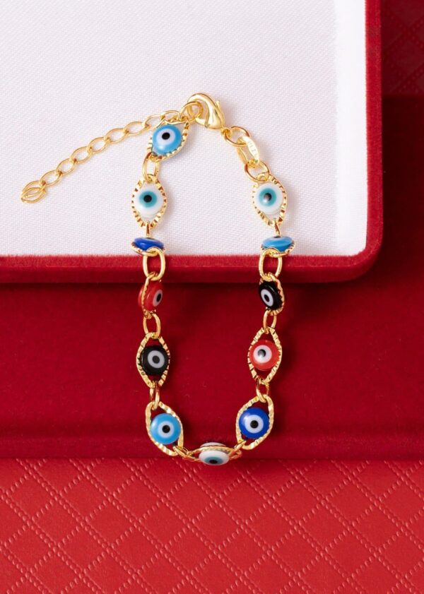 Pulsera Ojo Turco Multicolor 16 Cms + Extensor - Imagen 2