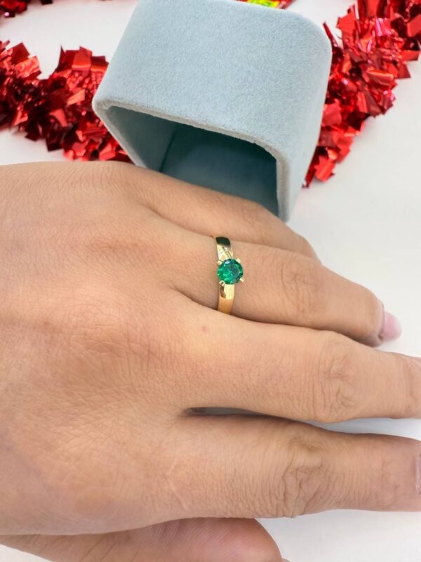 Anillo Solitario 5mm Talla 8 - Imagen 2