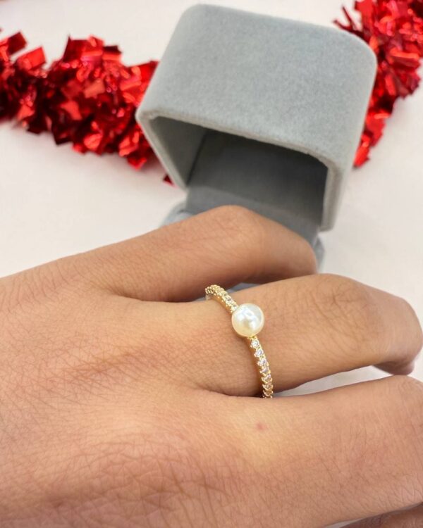 Anillo Perla Circonias - Imagen 2