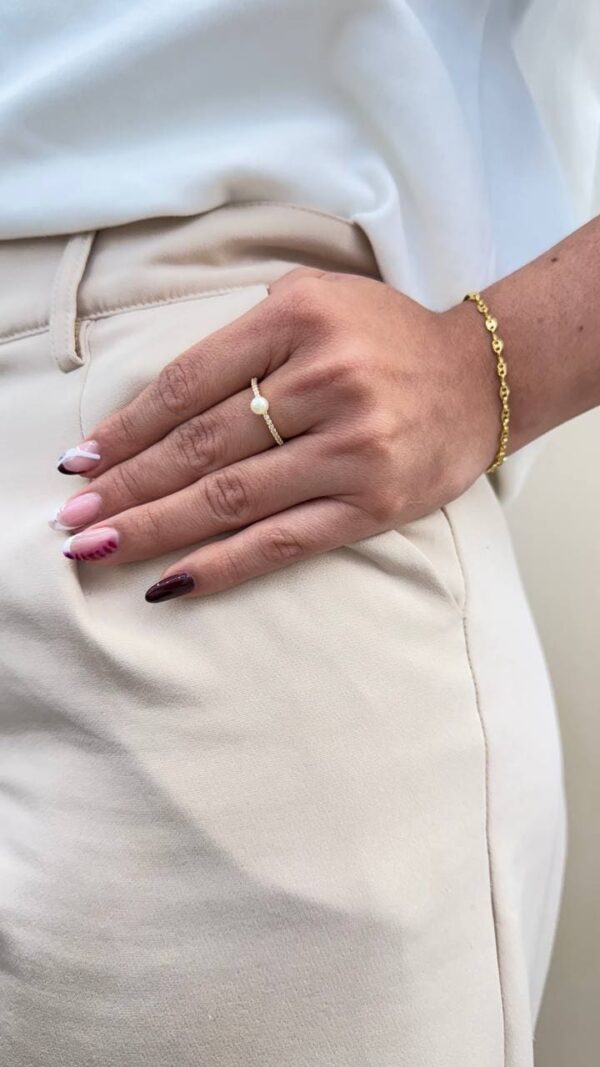 Anillo Perla Circonias